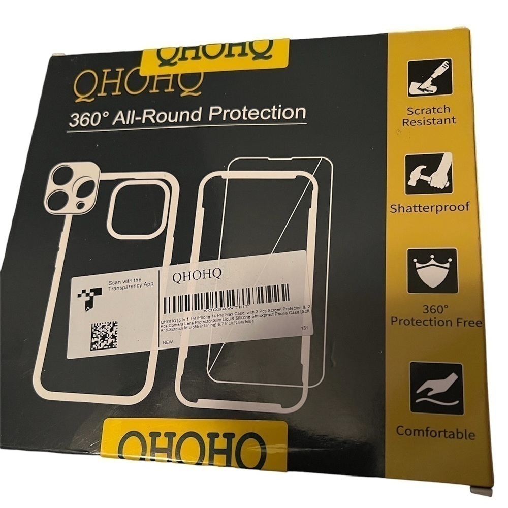 QHOHQ 360 ALL ROUND PROTECTION (5-1) FOR IPHONE 14 PRO MAX CASE NEW IN BOX